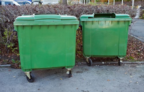 Professional disposal team collecting furniture